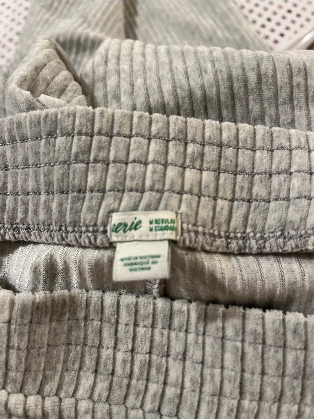 aerie Light Grey Ribbed Flare lounge pants - Picture 2 of 4